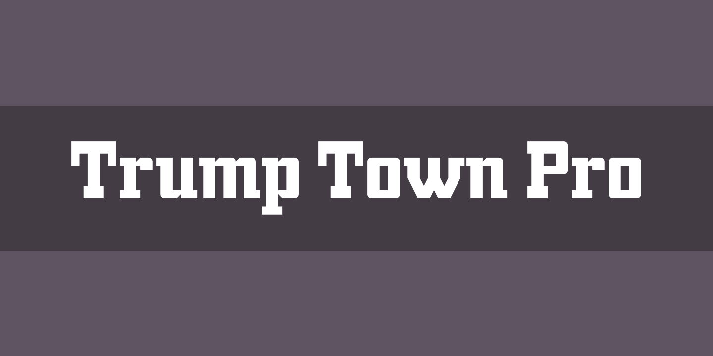 Beispiel einer Trump Town Pro Regular-Schriftart